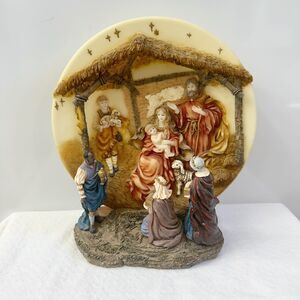3D Nativity Scene Plate stand Christmas Jesus Mary Joseph‎ Sheep kings wise men